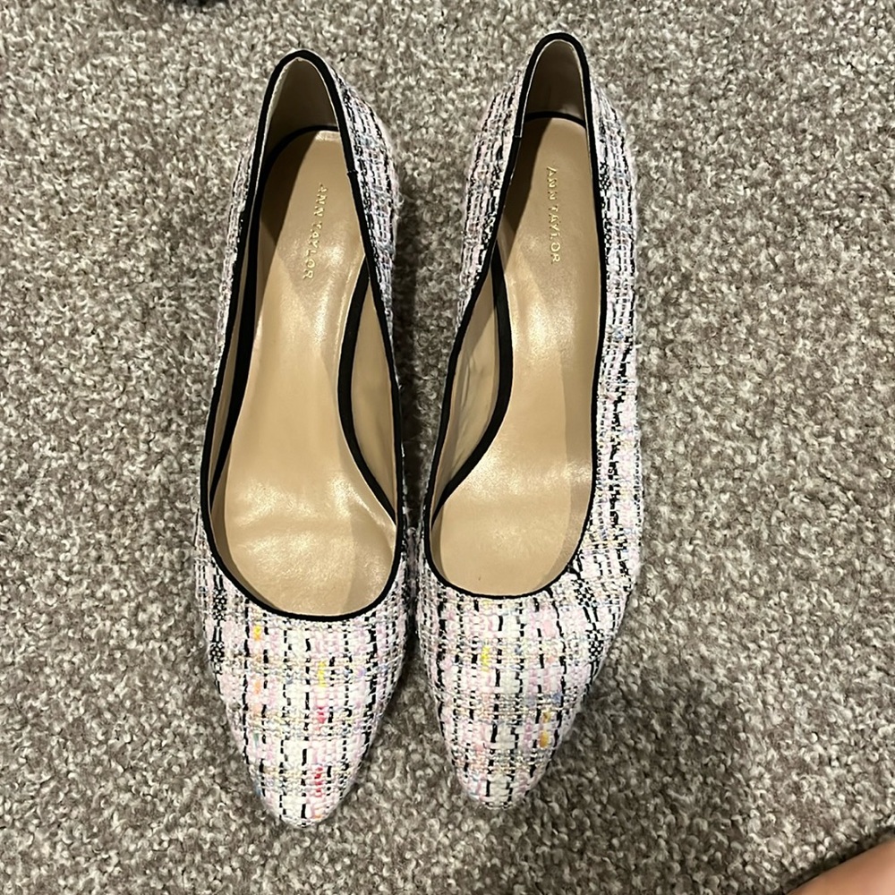 Ann Taylor Tweed Block Heel